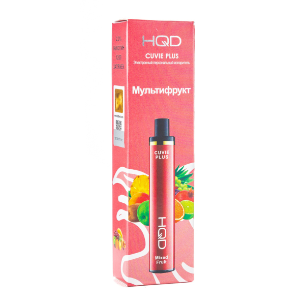 Одноразовая электронная сигарета HQD Cuvie Plus Mix Fruit (Мультифрукт) 1200 затяжек в Екатеринбурге