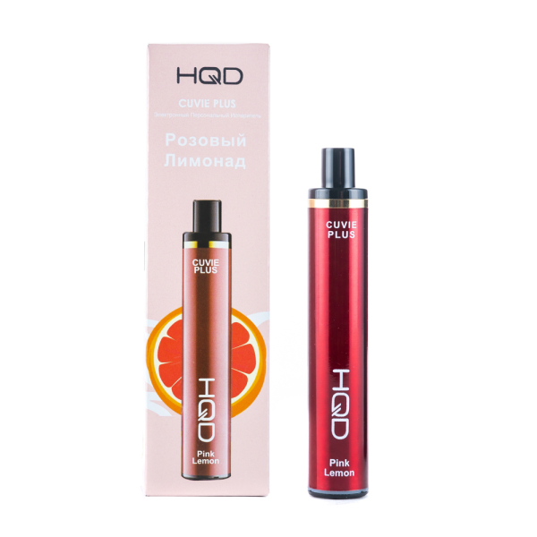 Одноразовая электронная сигарета HQD Cuvie Plus Pink Lemon (Розовый Лимонад) 1200 затяжек в Екатеринбурге