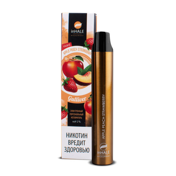 inHale Guliver Hard Strawberry Peach Apple (Яблоко Персик Клубника) 1500 затяжек в Екатеринбурге