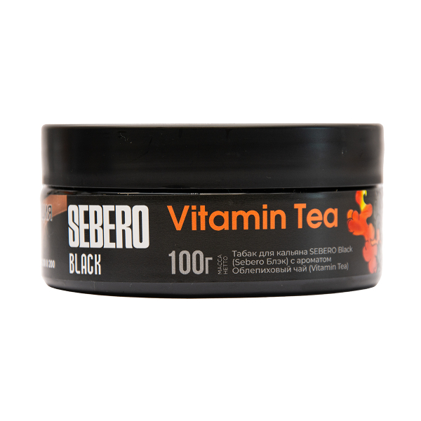 Табак Sebero Black Vitamin Tea Облепиховый Чай 100 грамм в Екатеринбурге