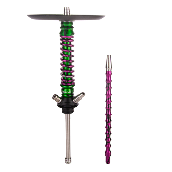 Кальян Mamay Customs Coilover Mini   Зелёный Сплеш Пурпурный Сплеш в Екатеринбурге