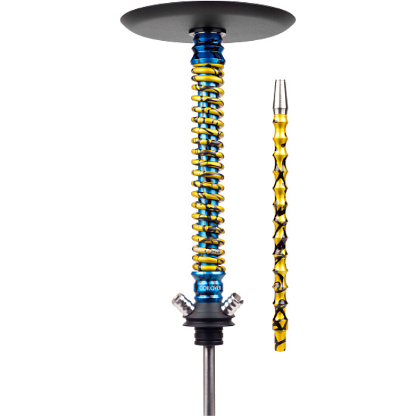Кальян Mamay Customs Coilover Big Anod Special Blue Splash Gold в Екатеринбурге