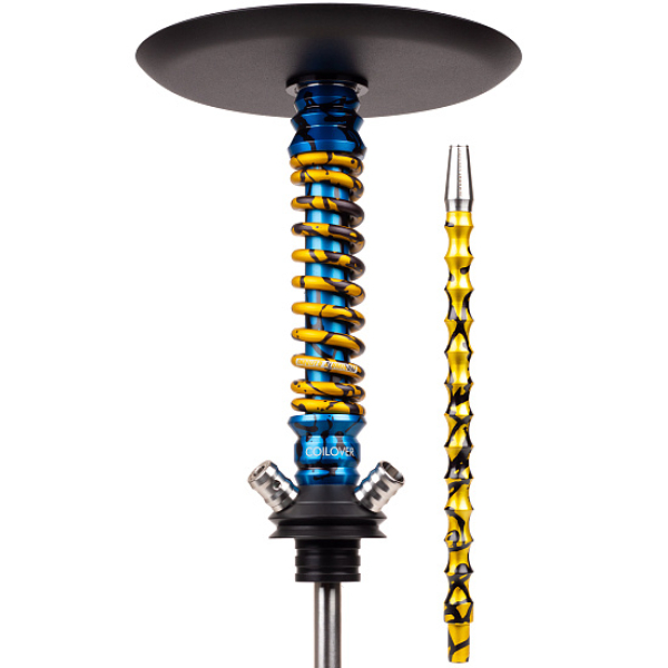 Кальян Mamay Customs Coilovers Mini Special Anod Blue Splash Gold в Екатеринбурге