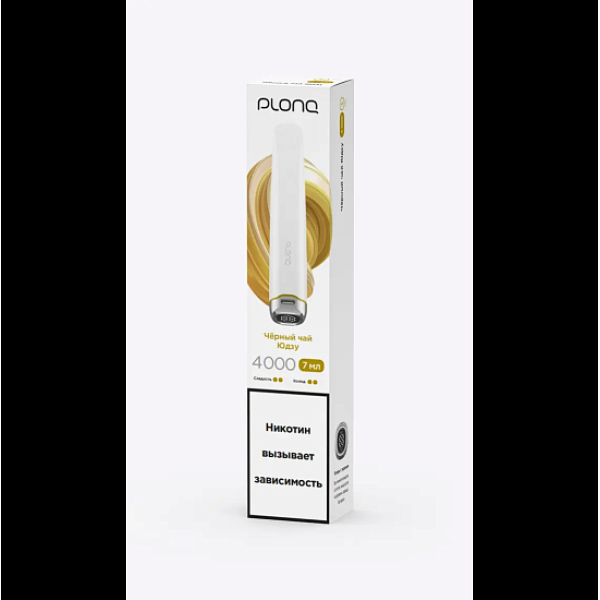 Электронка Plonq Plus Pro 4000 Черный Чай Юдзу 4000 затяжек в Екатеринбурге