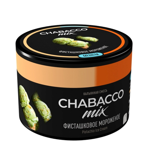 Бестабачная смесь Chabacco Mix Pistachio Ice Cream Фисташковое Мороженое Medium 40 грамм в Екатеринбурге